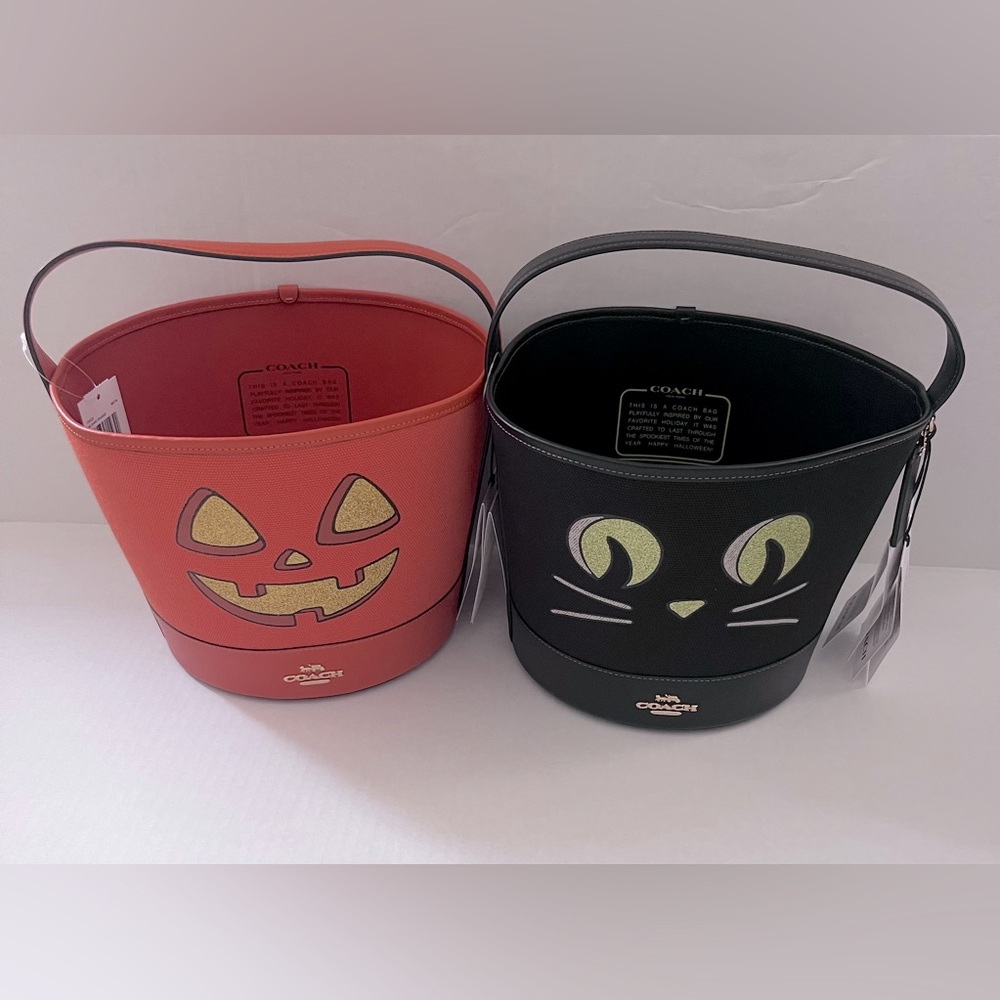 Last one! New Coach - Trick Or Treat Buckets With Halloween Pumpkin and cat - Picture 3 of 14